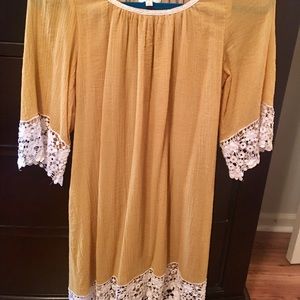 Crochet detail dress